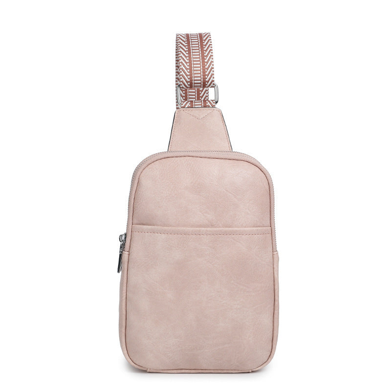 Wholesale PU Travel Bag Wide Shoulder Strap Crossbody Chest Bag