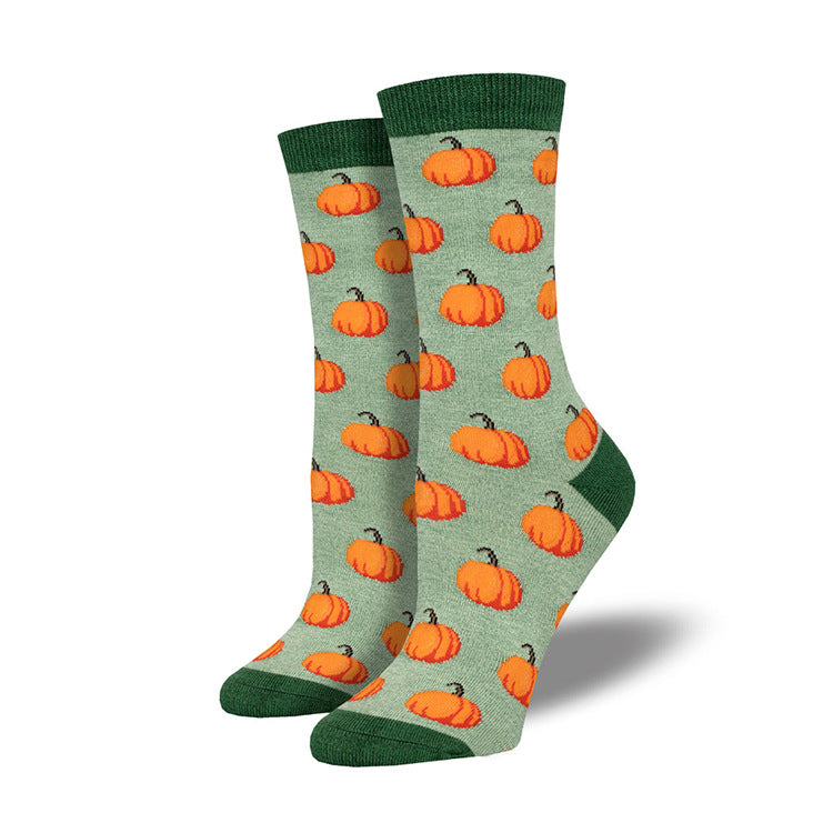 Wholesale Halloween Pumpkin Spooky Couple Socks
