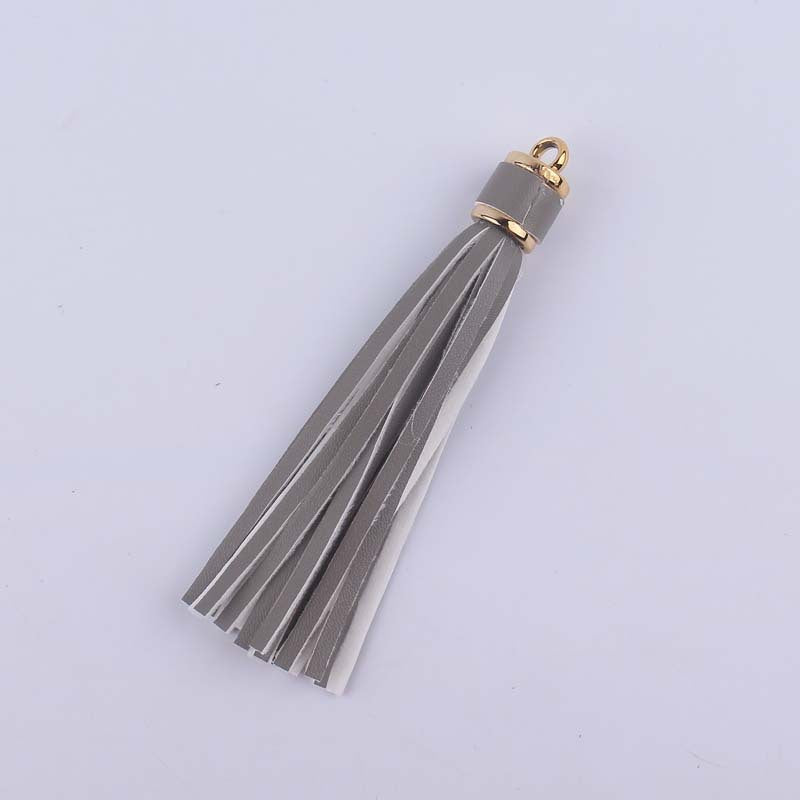 Wholesale Leather Tassel Edging Long Pendant Gold Hanging Clock Keychain Accessories