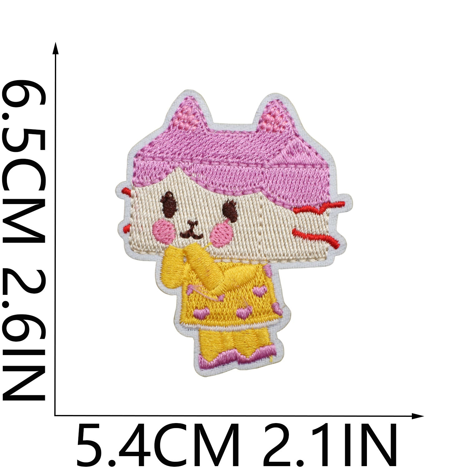 Wholesale Cute Cartoon Cat Embroidery Patch Polyester Thread Sew On Clothing Decoration Fashion Accessory For Girls Resale