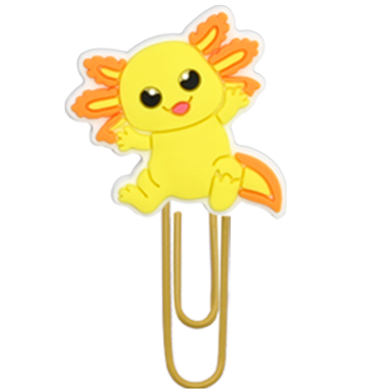 Wholesale Random 50pcs Cartoon Ocean Salamander Animal Paperclip Bookmark
