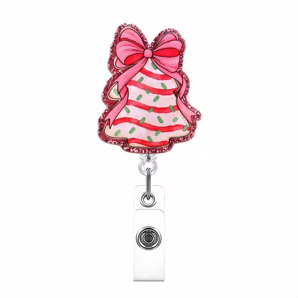 Wholesale Bow Christmas Tree  Badge Reels