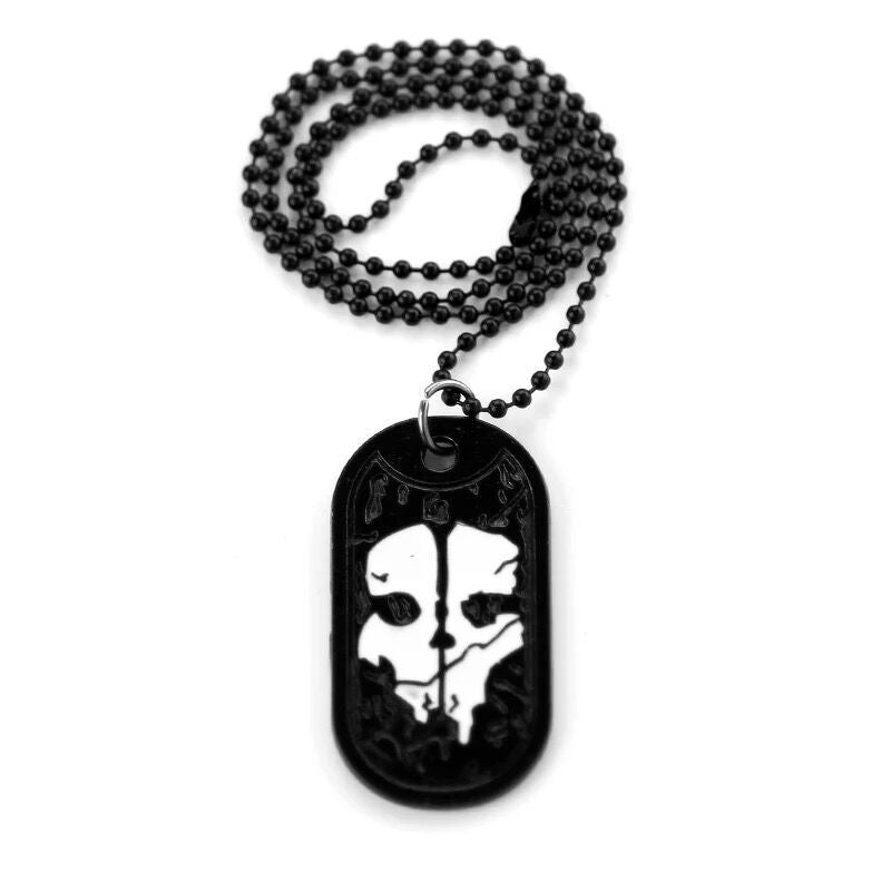 Wholesale Skull Long Brand Pendant Exaggerated Punk Style Military Necklace