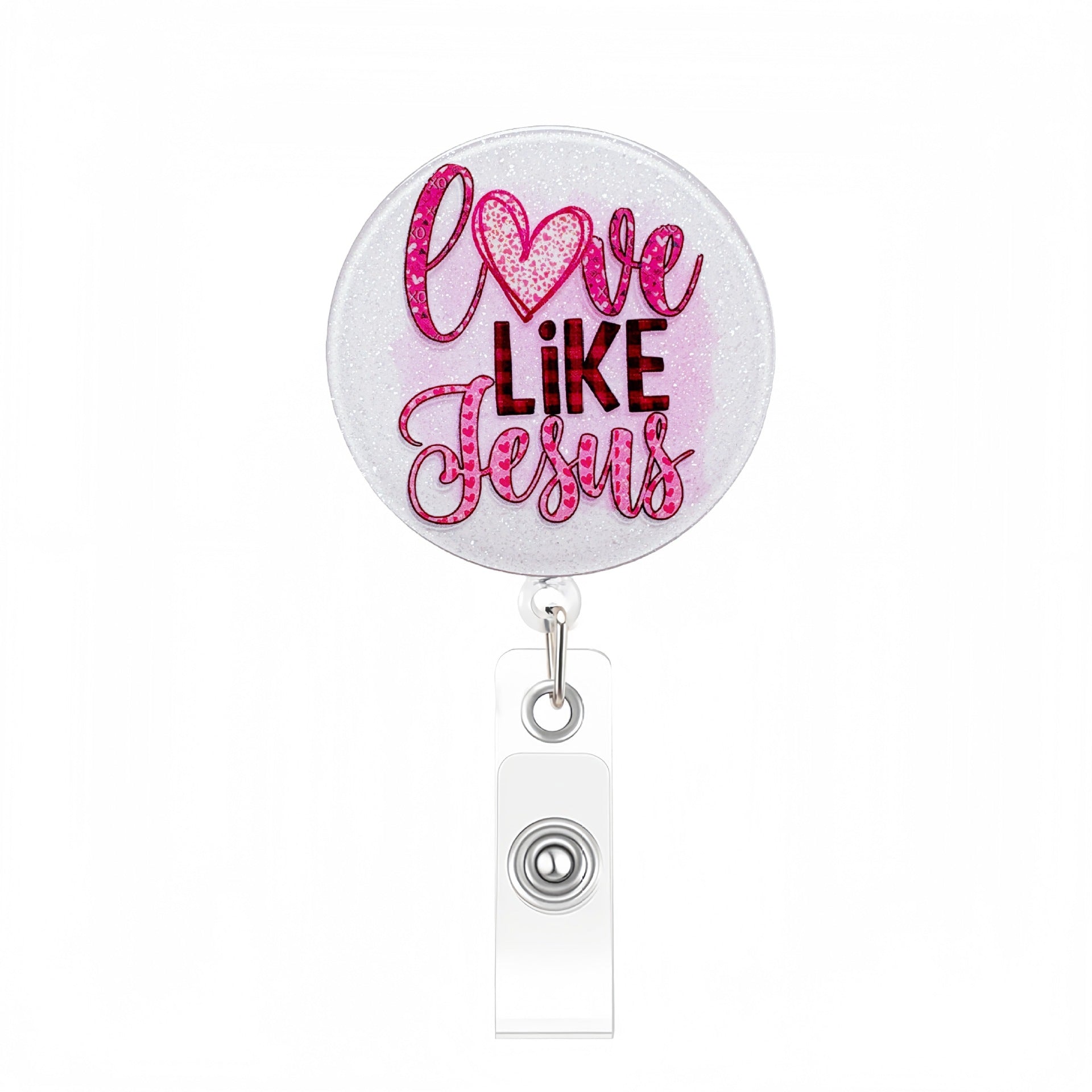 Wholesale  Acrylic Romantic Valentine' s Day  Retractable Badge Reel