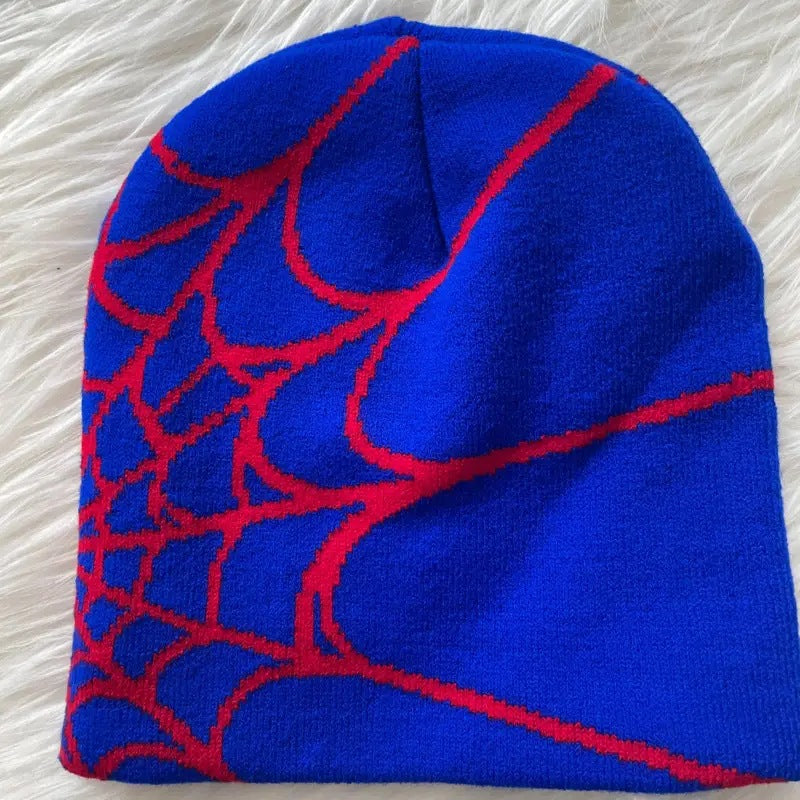 Wholesale Y2K Jacquard Knitted Hats, Spider Web Wool Hats