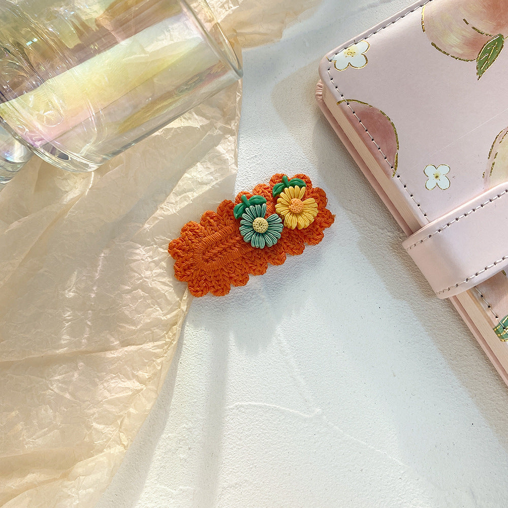 Wholesale children's little daisy headdress side clip bangs clip sweet small hairpin