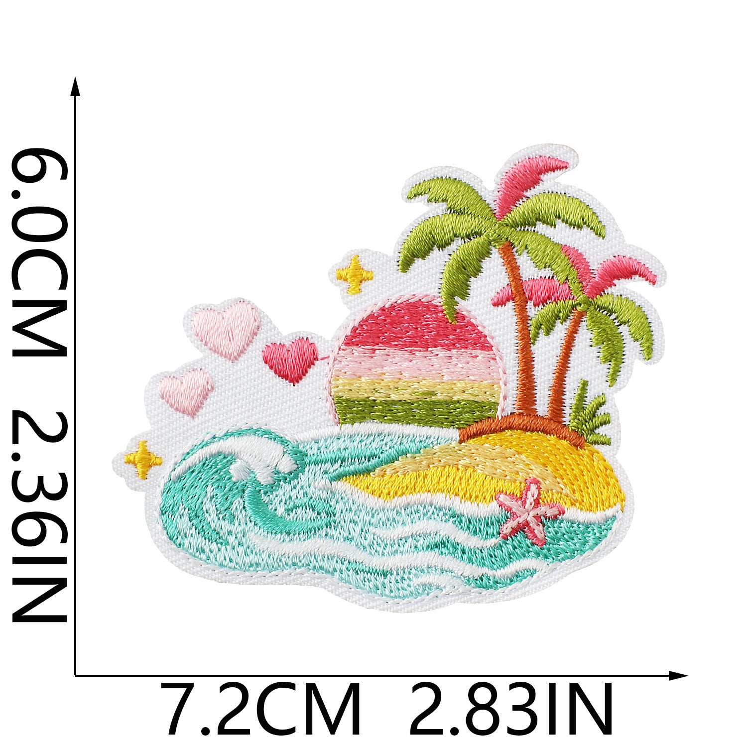 Wholesale Chic Beach Vacation Embroidered Iron On Patches With Sunflower Dolphin And Turtle Motifs For Clothing Bags And Everyday Decor