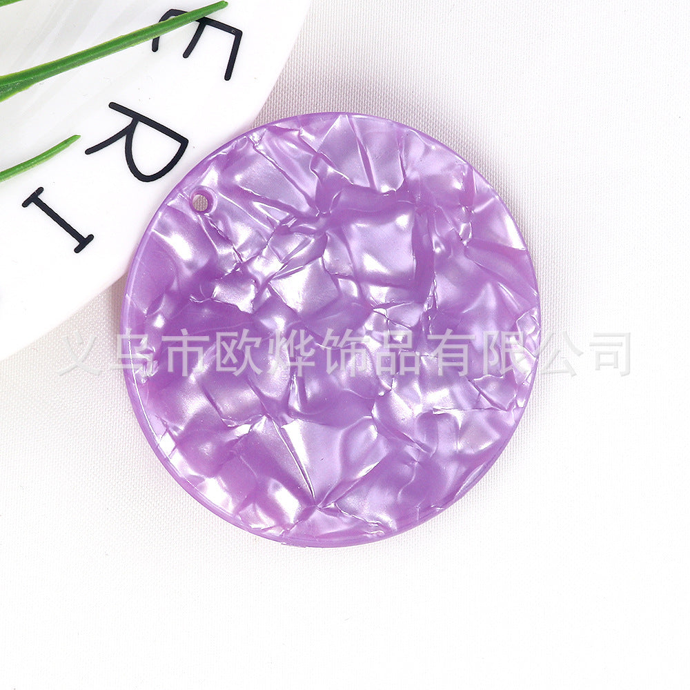 Wholesale 10pcs Textured Acrylic Circle Key Pendant Bookmark