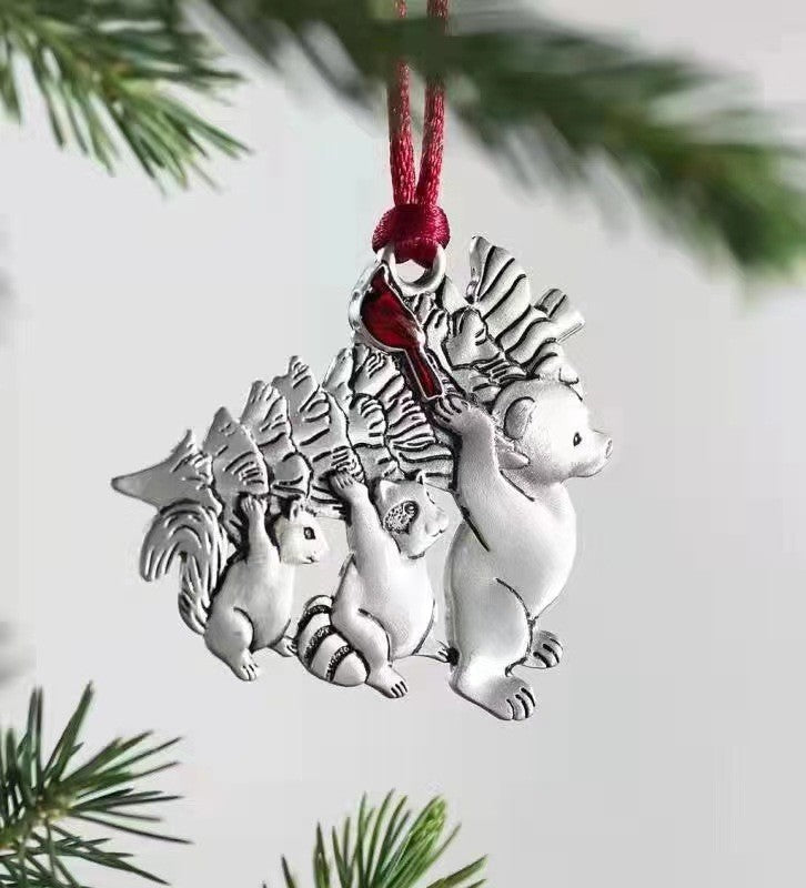 Wholesale Christmas Pendants Metal Snowman Christmas Decorations