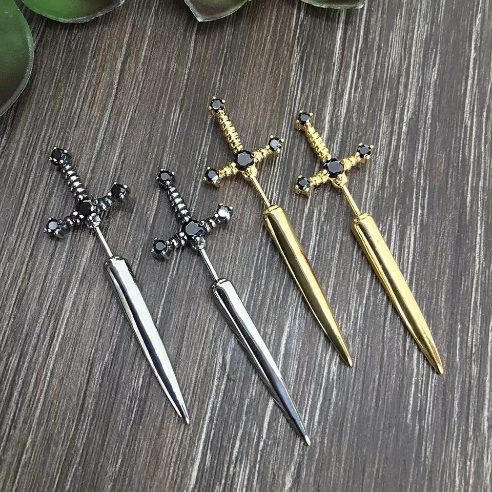 Wholesale Gothic sword women' s earrings