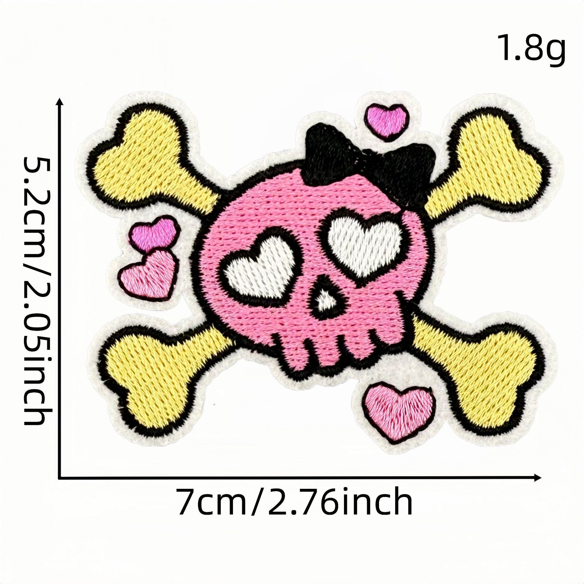 Wholesale Gothic Embroidered Iron On Patch Dark Pink Decorative Badge For Clothing DIY Accessory Trendy Gift