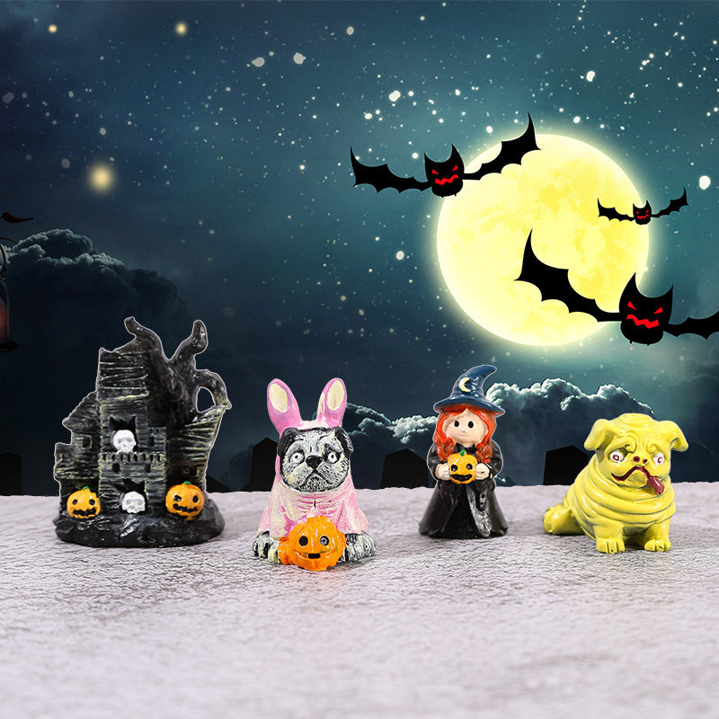 Wholesale  small ornaments micro landscape DIY crystal ball accessories resin small ornaments