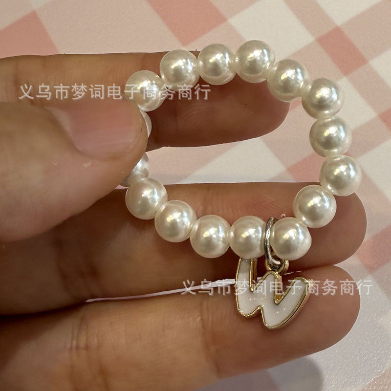 Wholesale 26 letter pearl necklace Doll Accessories