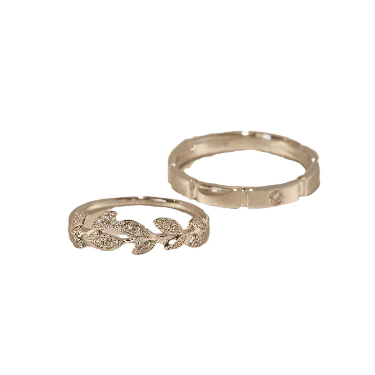 Wholesale romantic encounter couple ring sterling silver pair of light luxury niche men and women ring wedding ring Valentine's Day gift