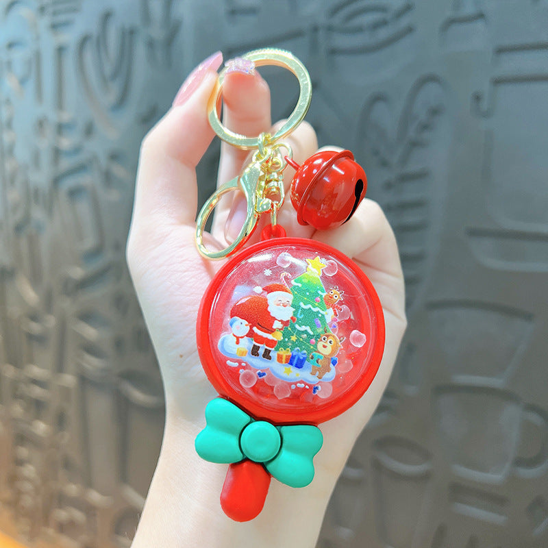 Wholesale Aromatherapy Christmas Fragrance Beads Santa Silicone Keychain