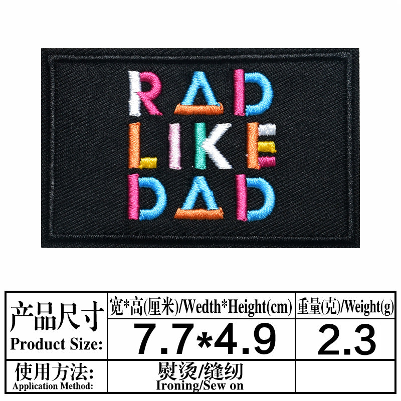 Wholesale Trendy Embroidered Letter Patches Set Of 4 Black Twill Badges For Clothing Decorative Resale Accessory