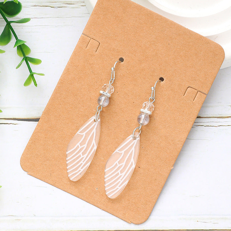 Wholesale Bosomiya Wooden Crescent Crescement Shape A Transparent Acrylic Earrings
