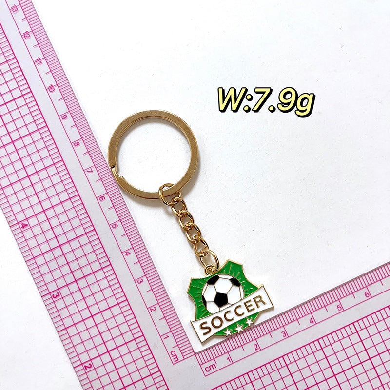 Wholesale Football Sports Series Commemorative Metal Keychain
