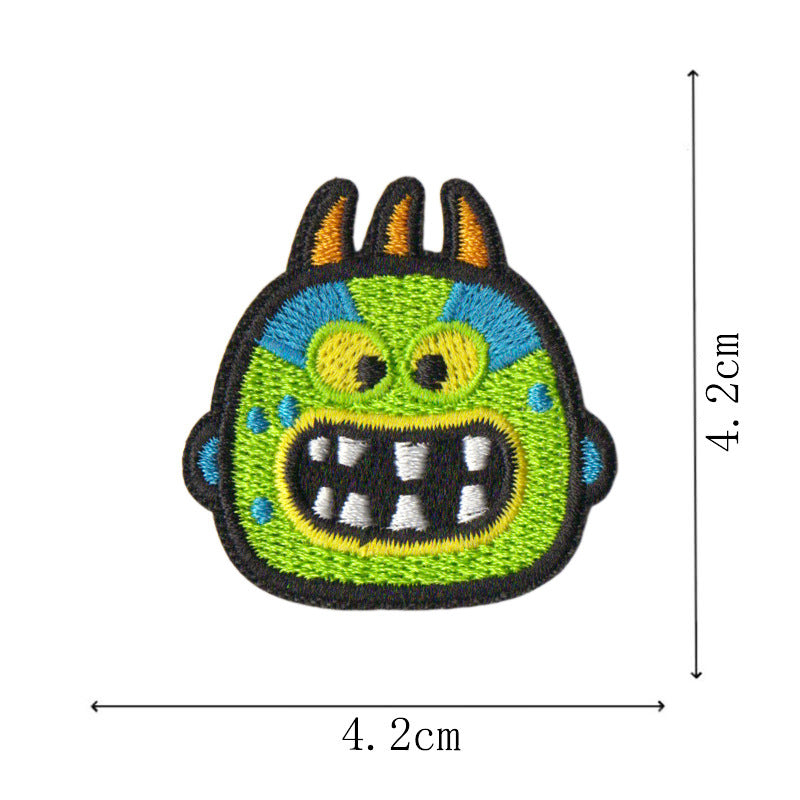 Wholesale Trendy  Ghost Patch Set 9 Embroidered Cloth Patches For Bag Clothing Towel Decoration DIY Craft Supply