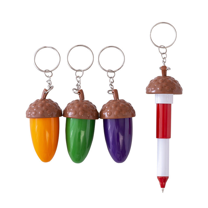 Wholesale Badge Reels Plastic Creative Pine Cone Retractable Keychain Pen