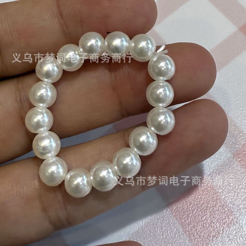 Wholesale 26 letter pearl necklace Doll Accessories