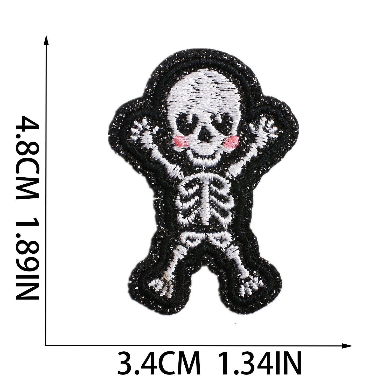 Wholesale Glitter Embroidered  Patch Ghost Skull Witch Cartoon DIY Fashion Accessory For Clothing Party Resale