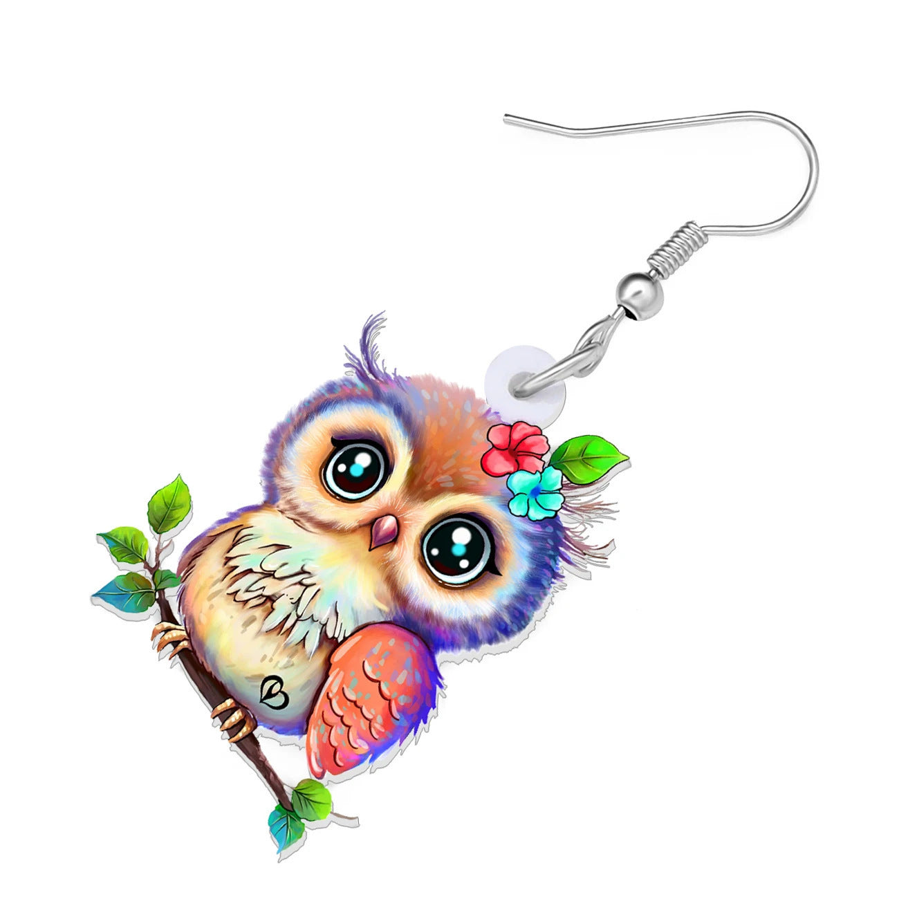 Wholesale Cute Owl Acrylic Earrings