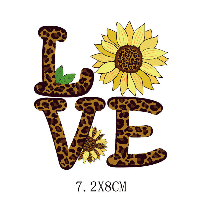 Wholesale 5pcs/pack  Sunflower heat transfer sticker pattern   UV DTF Ready to Press Transfers Wraps