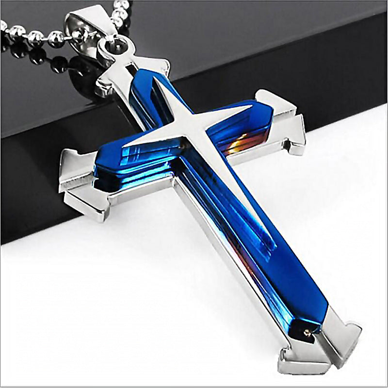 Wholesale Men's Metal Pendant Cross Necklace