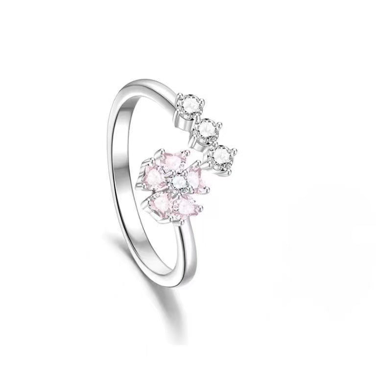 Wholesale Romantic Peach Blossom Open Ring