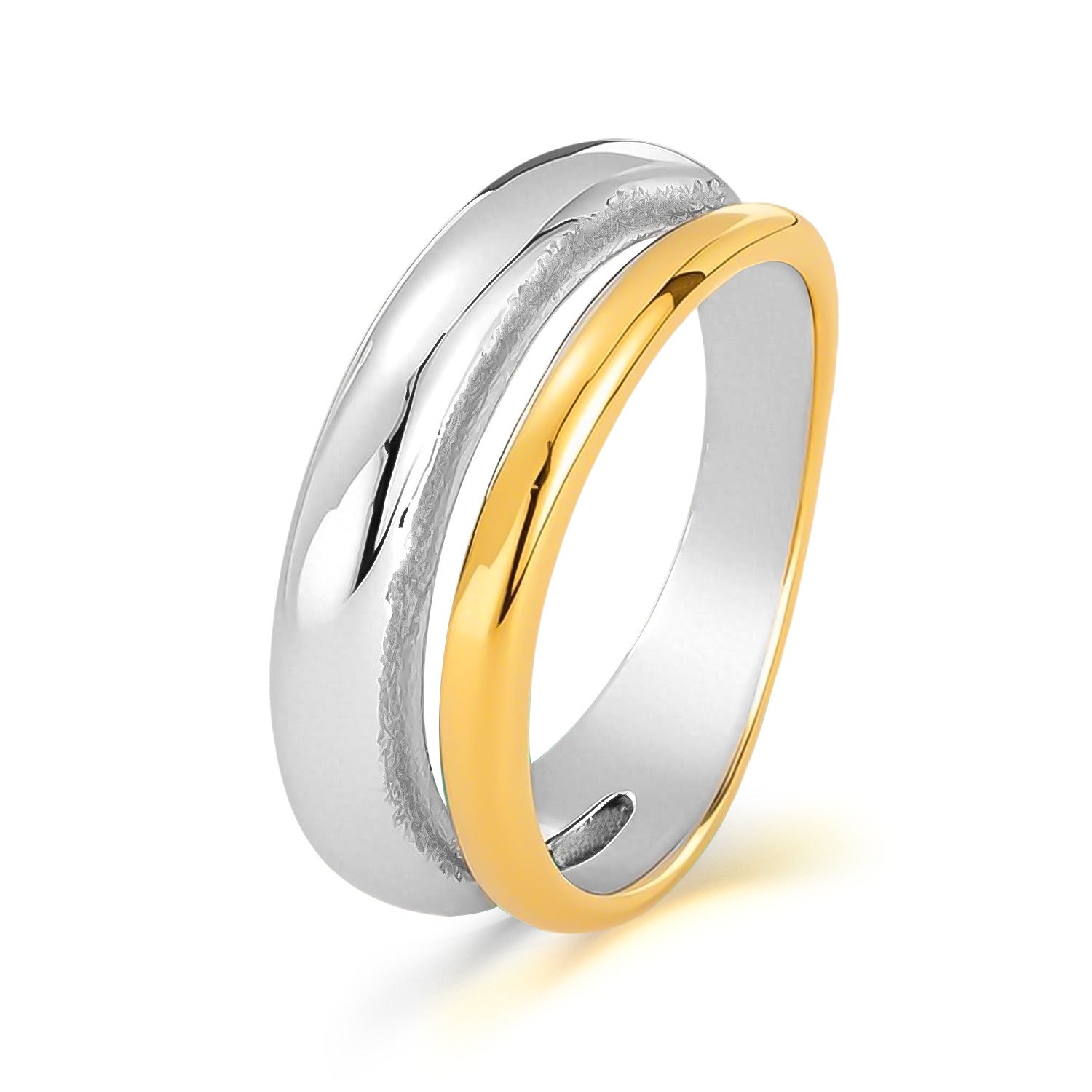 Wholesale Colorblock Titanium Steel Ring