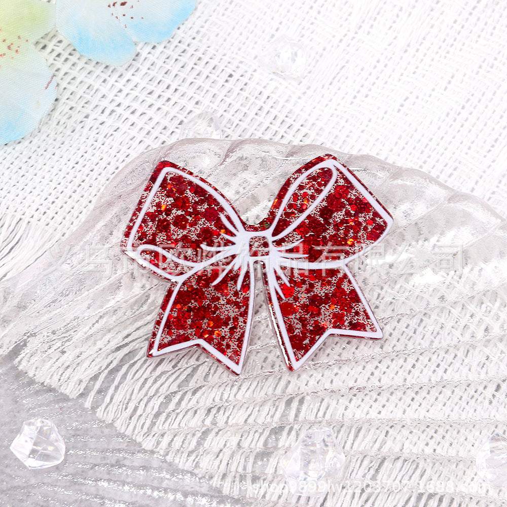 Wholesale 10pcs New cartoon bow bag accessories acrylic cute things DIY patch accessories