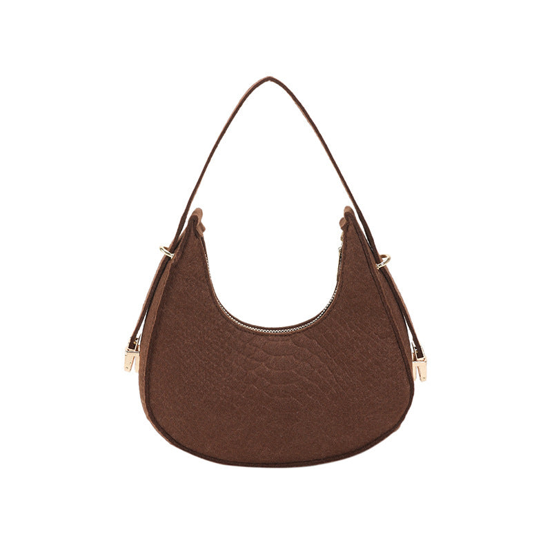 Wholesale Solid Color Plaid Underarm Shoulder Bag Handbag