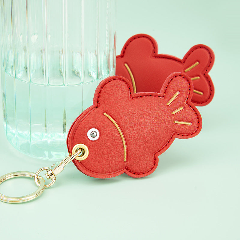 Wholesale PU Fruit Koi Access Card Set Keychain
