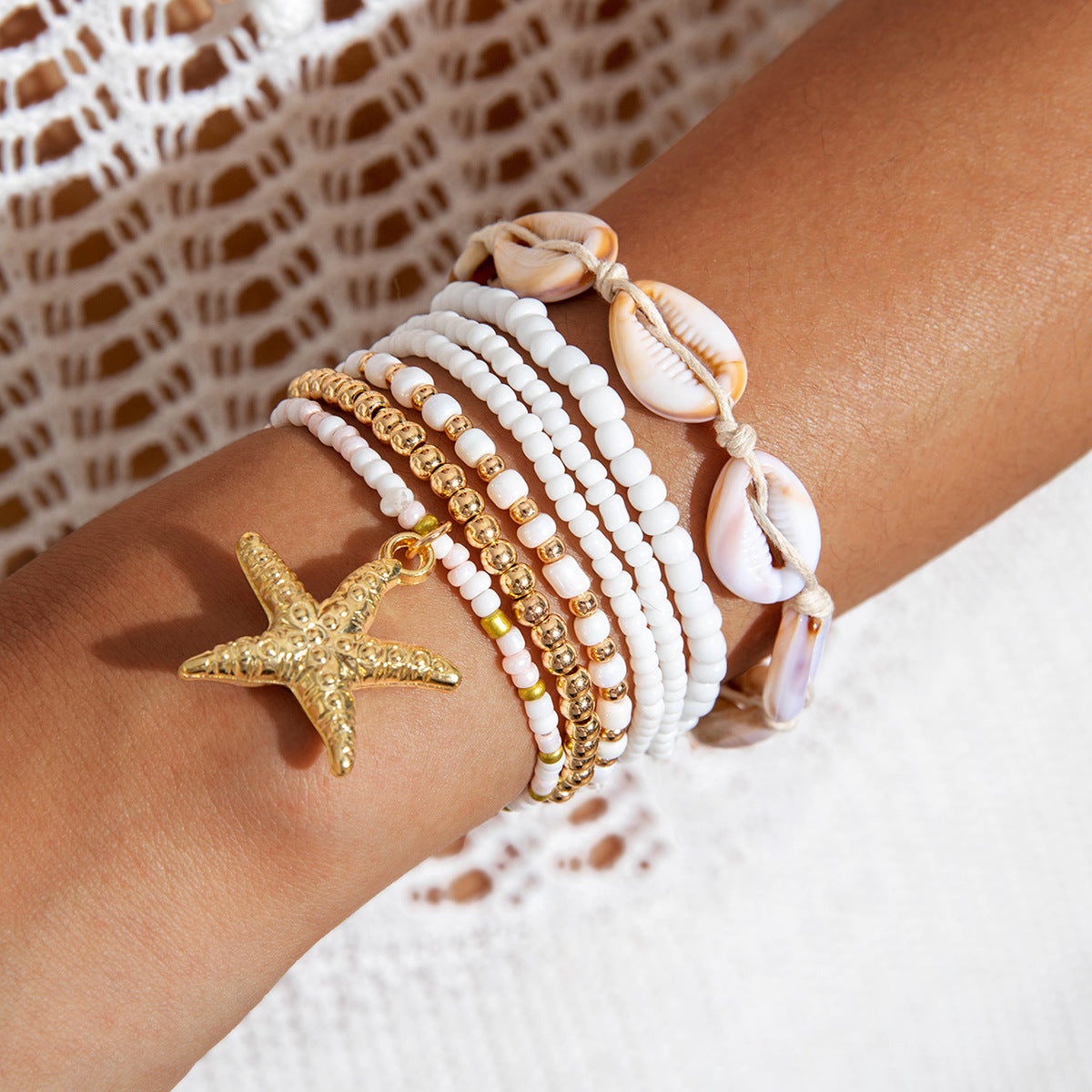 Wholesale Bohemian Beach Vacation Style Multicolor Beaded Bracelet