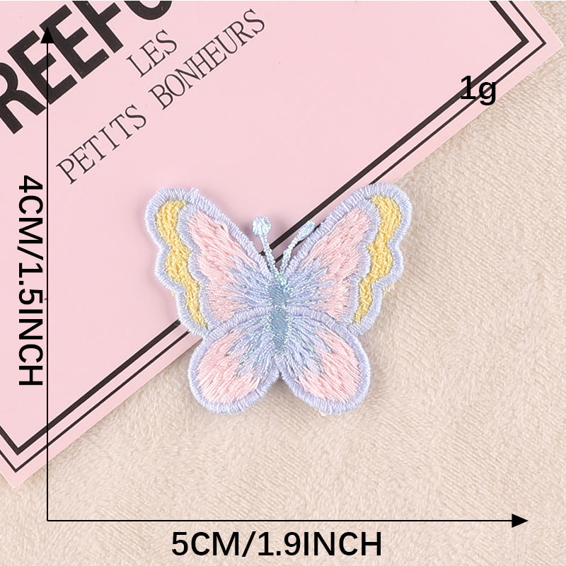 Wholesale Animal colored butterfly embroidery DIY Patches