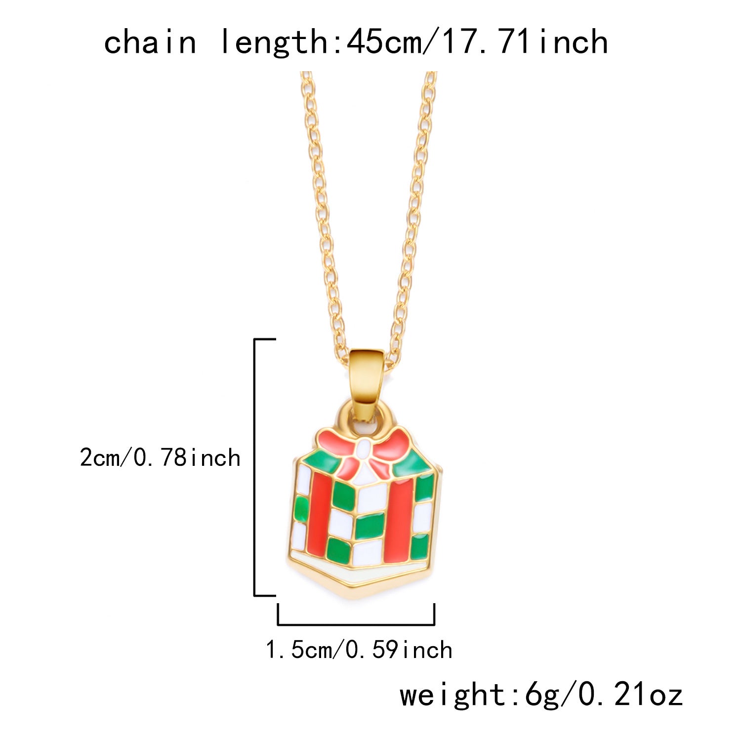 Wholesale Christmas Dopamine Colored Necklace