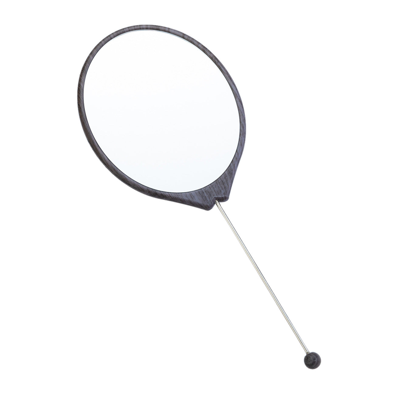 Wholesale New DIY beaded oval wood grain mirror handheld makeup mirror