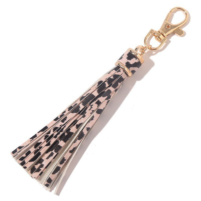 Wholesale PU Tassel Card Holder Pendant Silicone Beads Bracelet Keychain Accessories