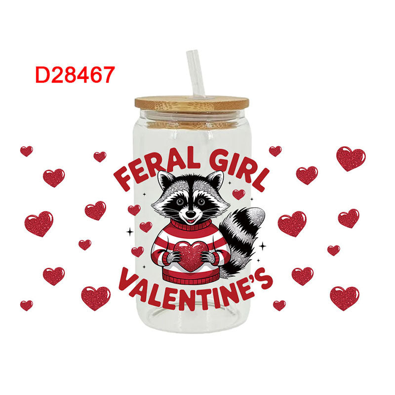 Wholesale Pink calf 16oz Cup UV DTF Wraps