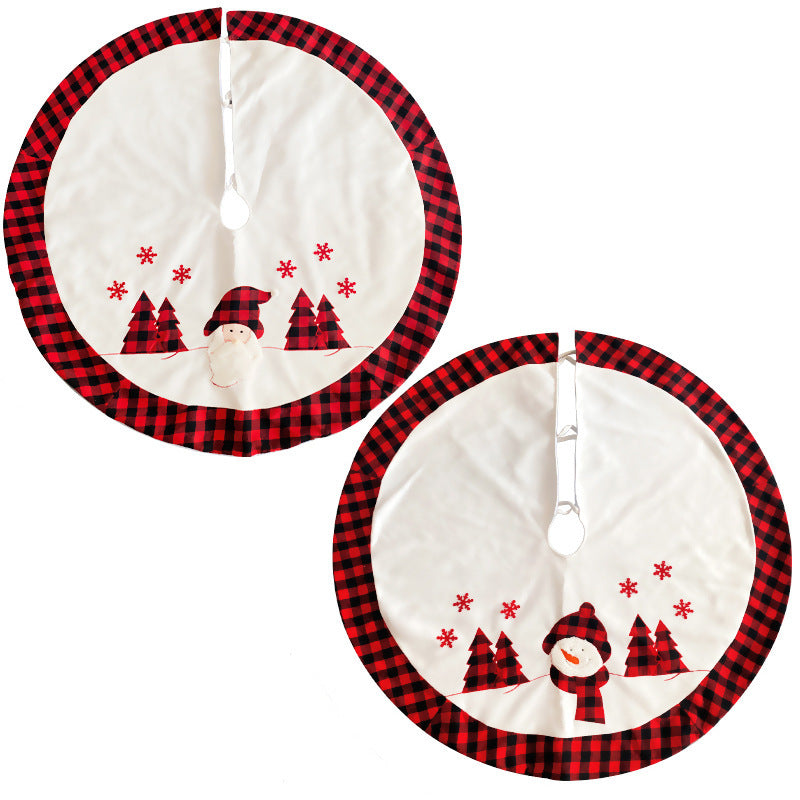Wholesale Christmas Tree Skirt Classic Red and Black Plaid
