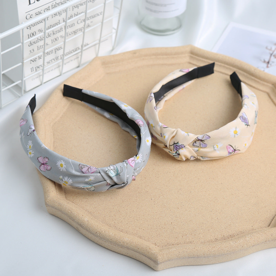 Wholesale Fabric Cross Minimalist Wide Edge Headband