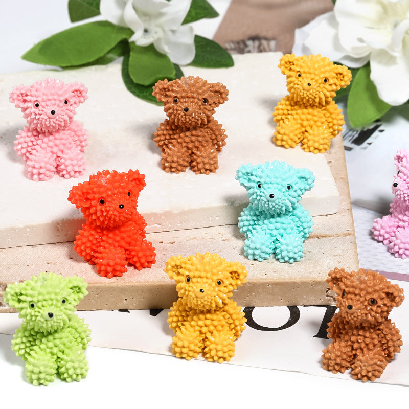 Wholesale 25pcs Cartoon Durian Bear Resin Beads