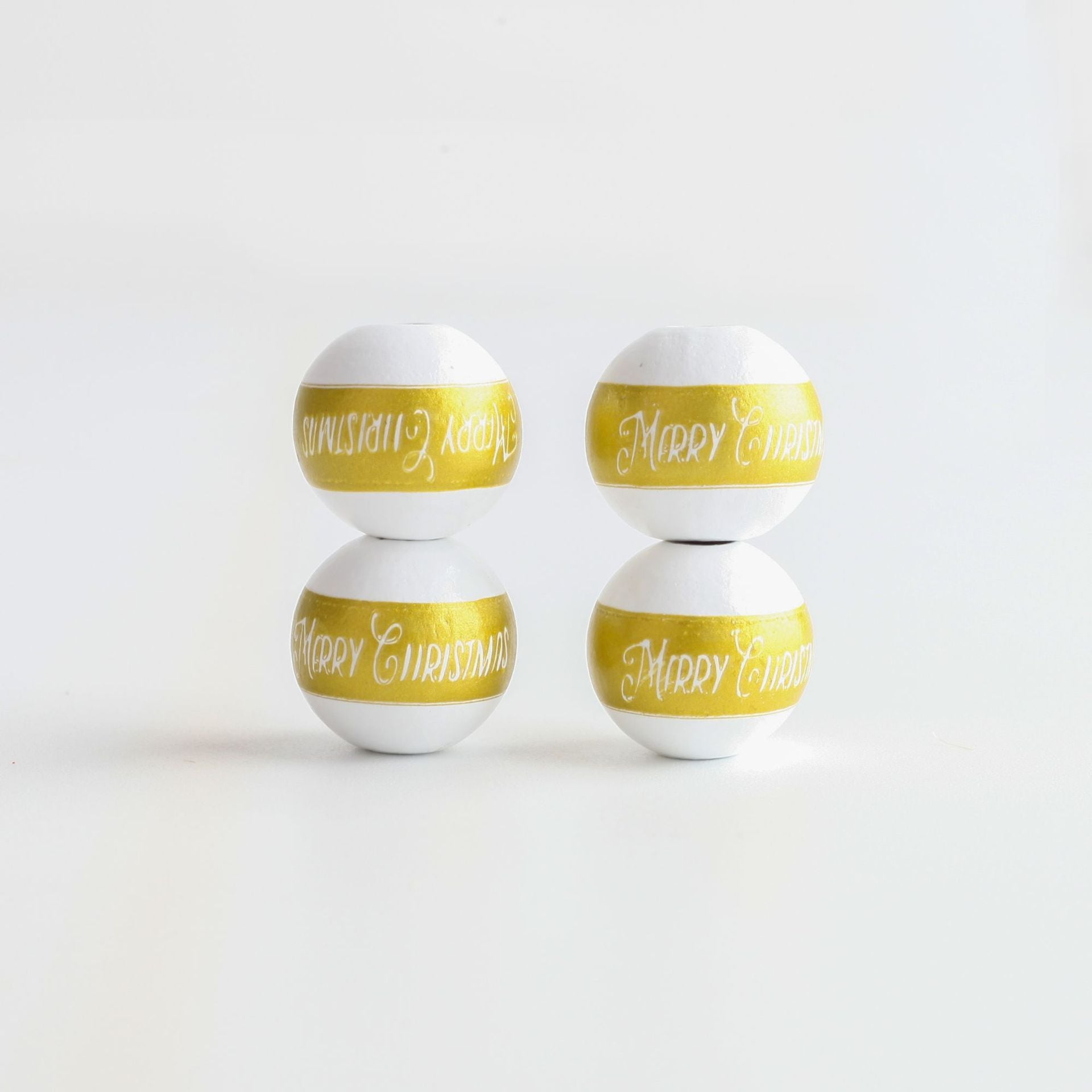 Wholesale 10pcs/ pack  Christmas wooden bead printed bead