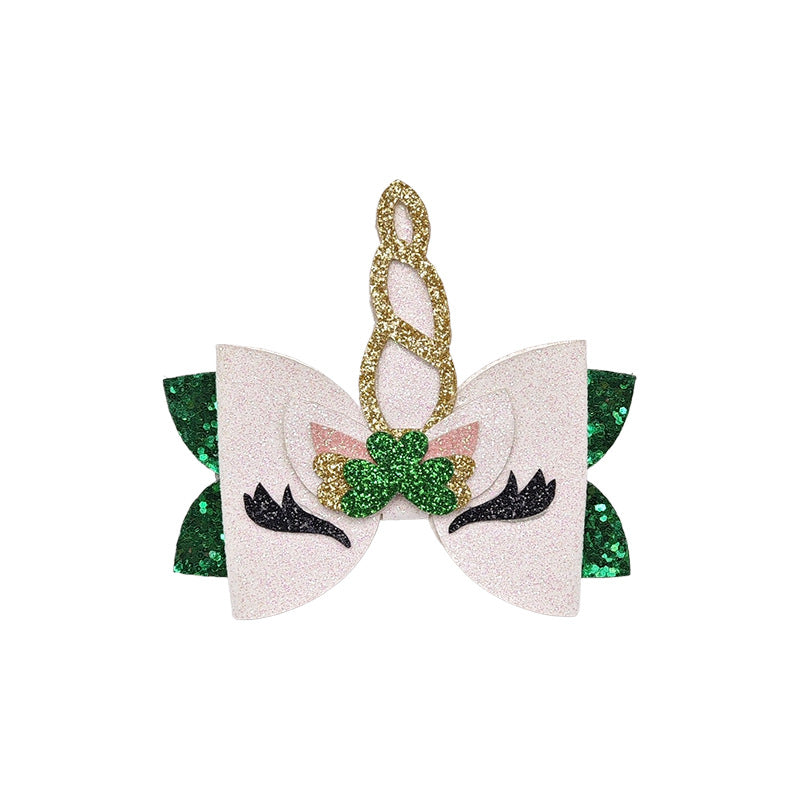 Wholesale St.  Patrick' s Day Clover Hat Bow Hair Accessories