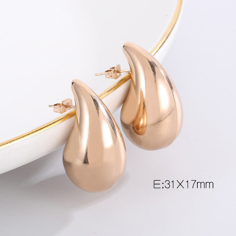 Wholesale Drop Geometric Versatile Gold Plated Earrings