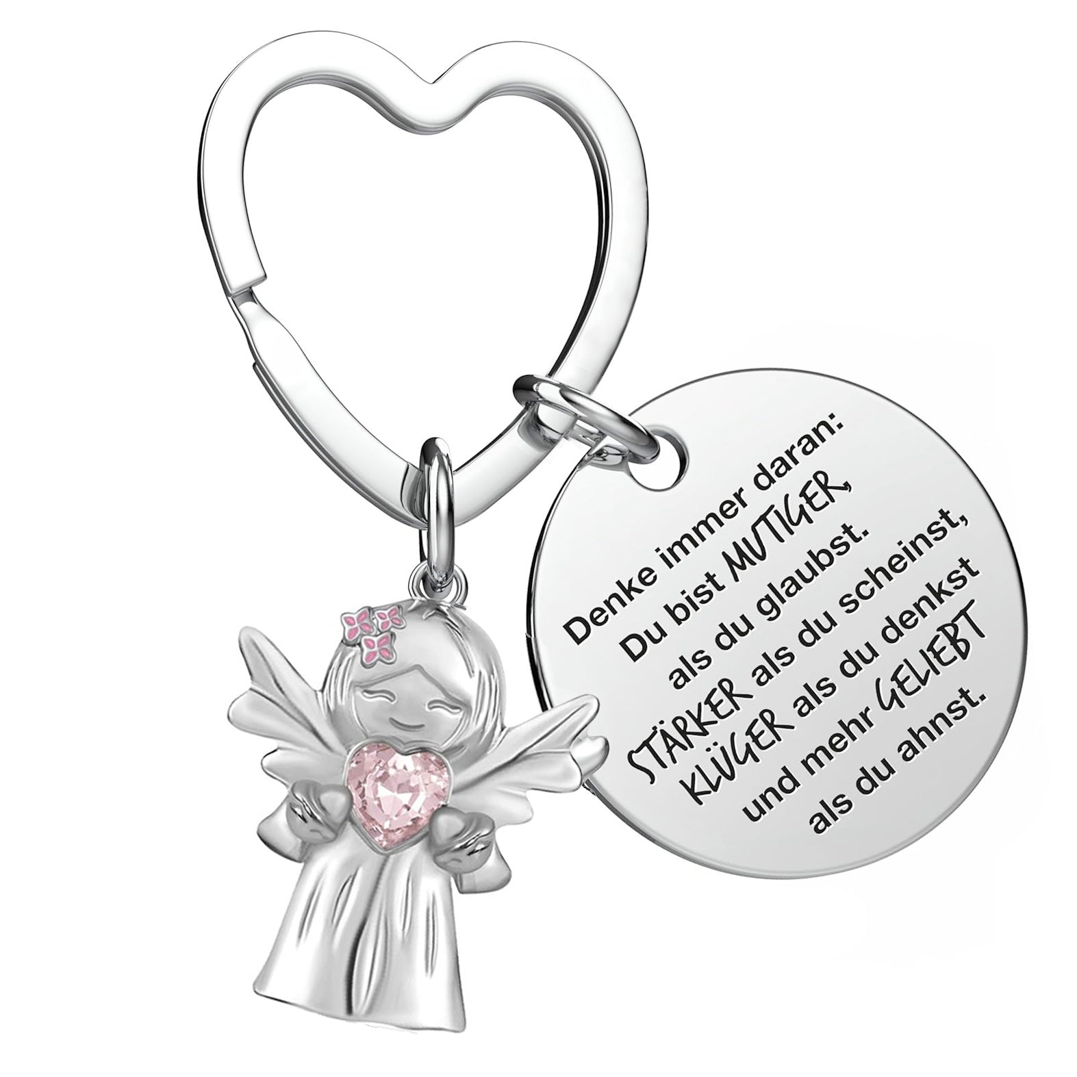 Wholesale  Smile Guardian Angel Jewelry Zircon  Love Alloy Keychain