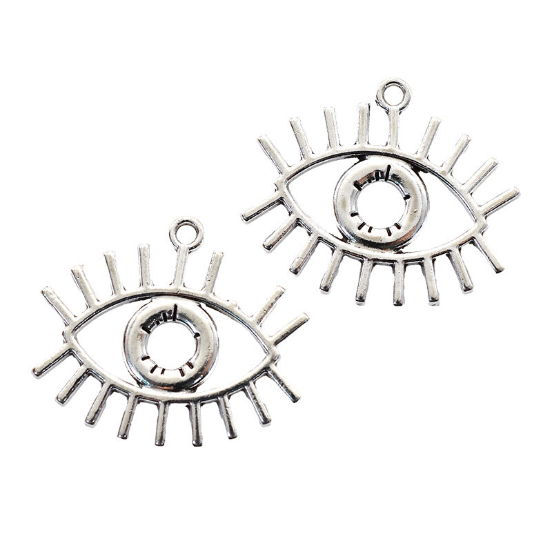 Wholesale Antique Silver Alloy Eye Of Horus Pendant 16 Styles For Necklace Keychain DIY Jewelry Accessory