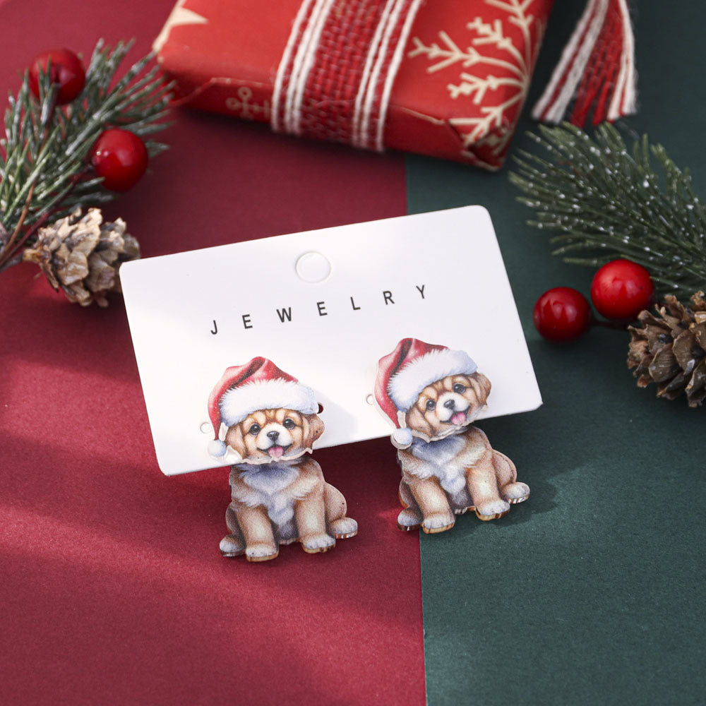 Wholesale Cute Cartoon Christmas Earrings