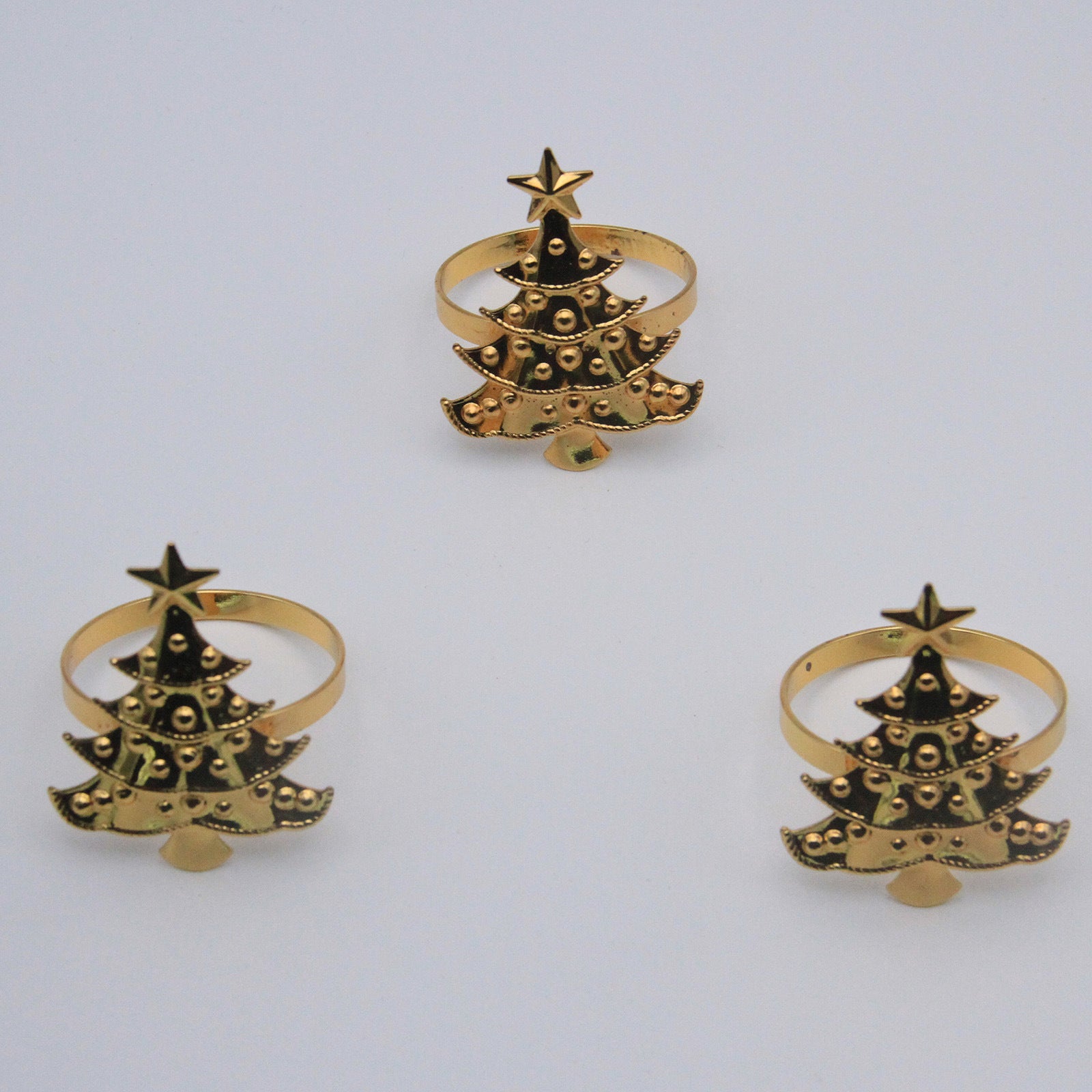 Wholesale 10pcs/pack Christmas tree napkin ring buckle table decorations